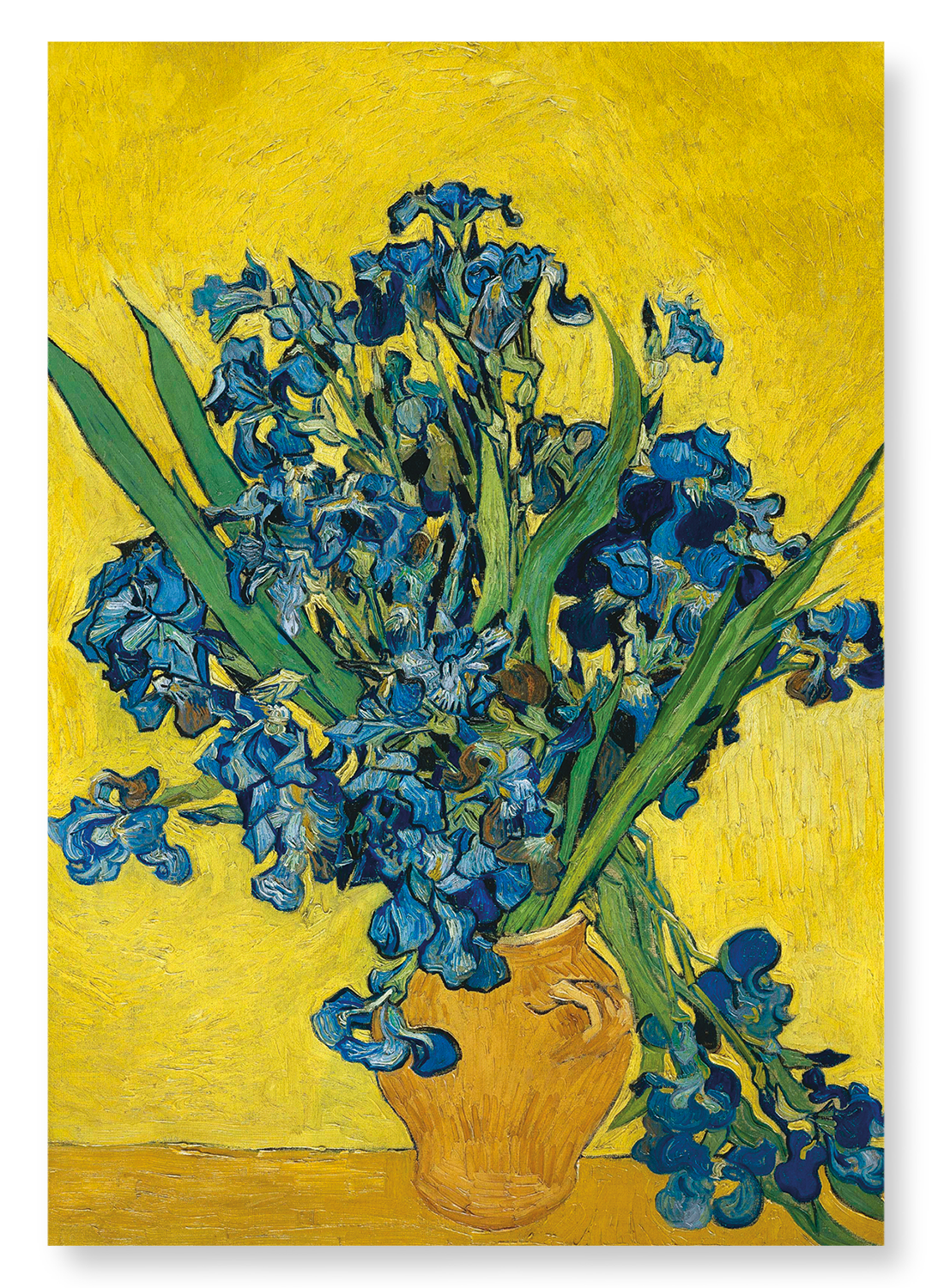 VASE WITH IRISES BY VAN GOGH: Painting Art Print