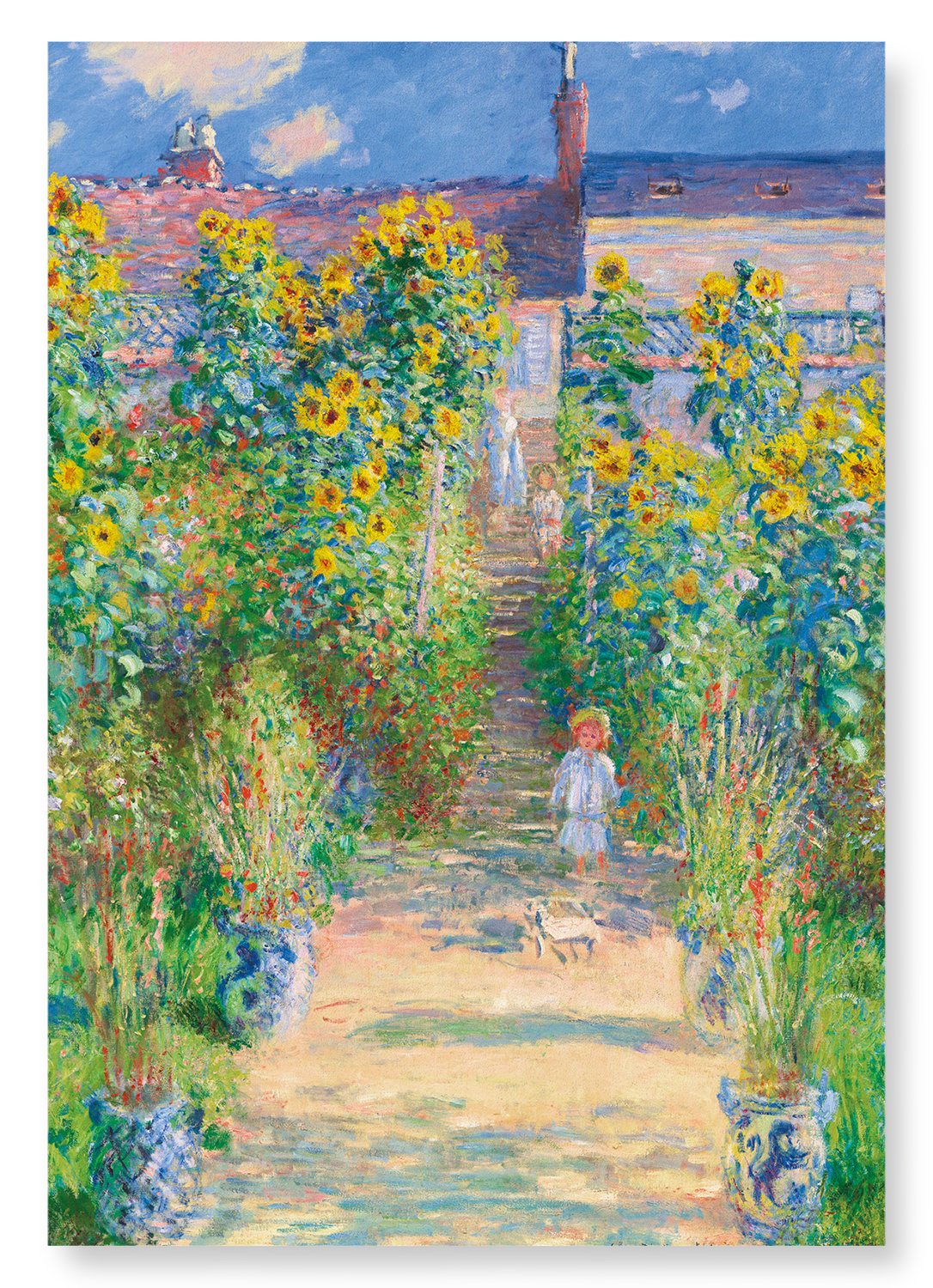 ARTIST'S GARDEN AT VÉTHEUIL (1881): Painting Art Print