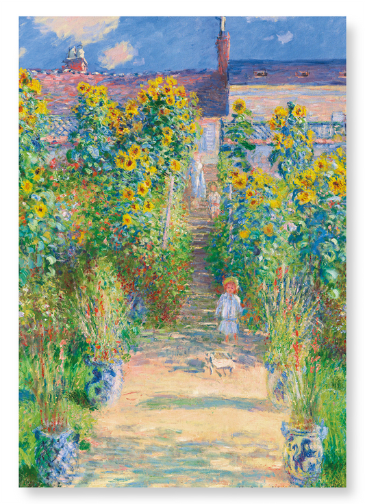 ARTIST'S GARDEN AT VÉTHEUIL (1881): Painting Art Print
