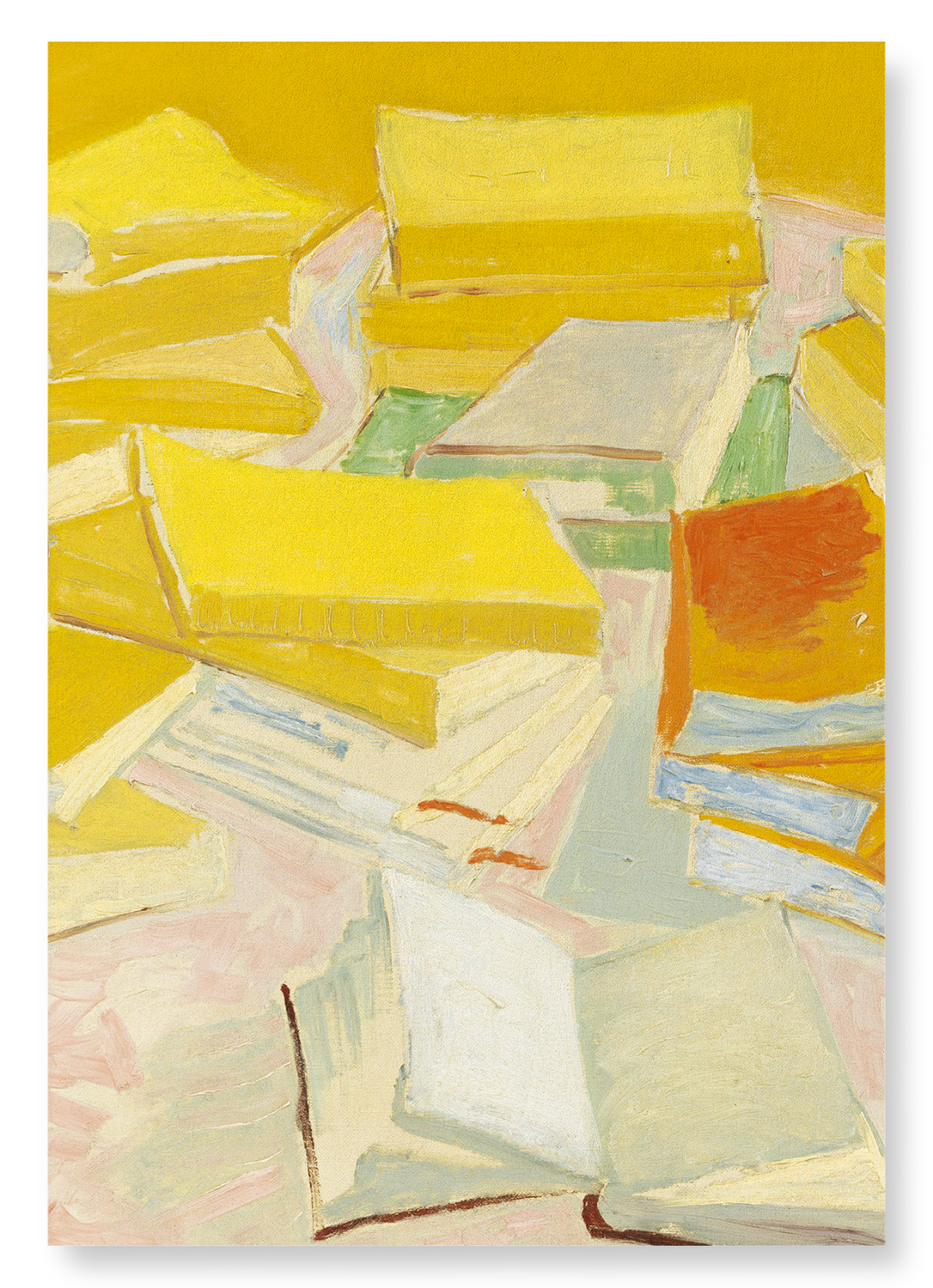 PILES OF FRENCH NOVELS (1887): Painting Art Print