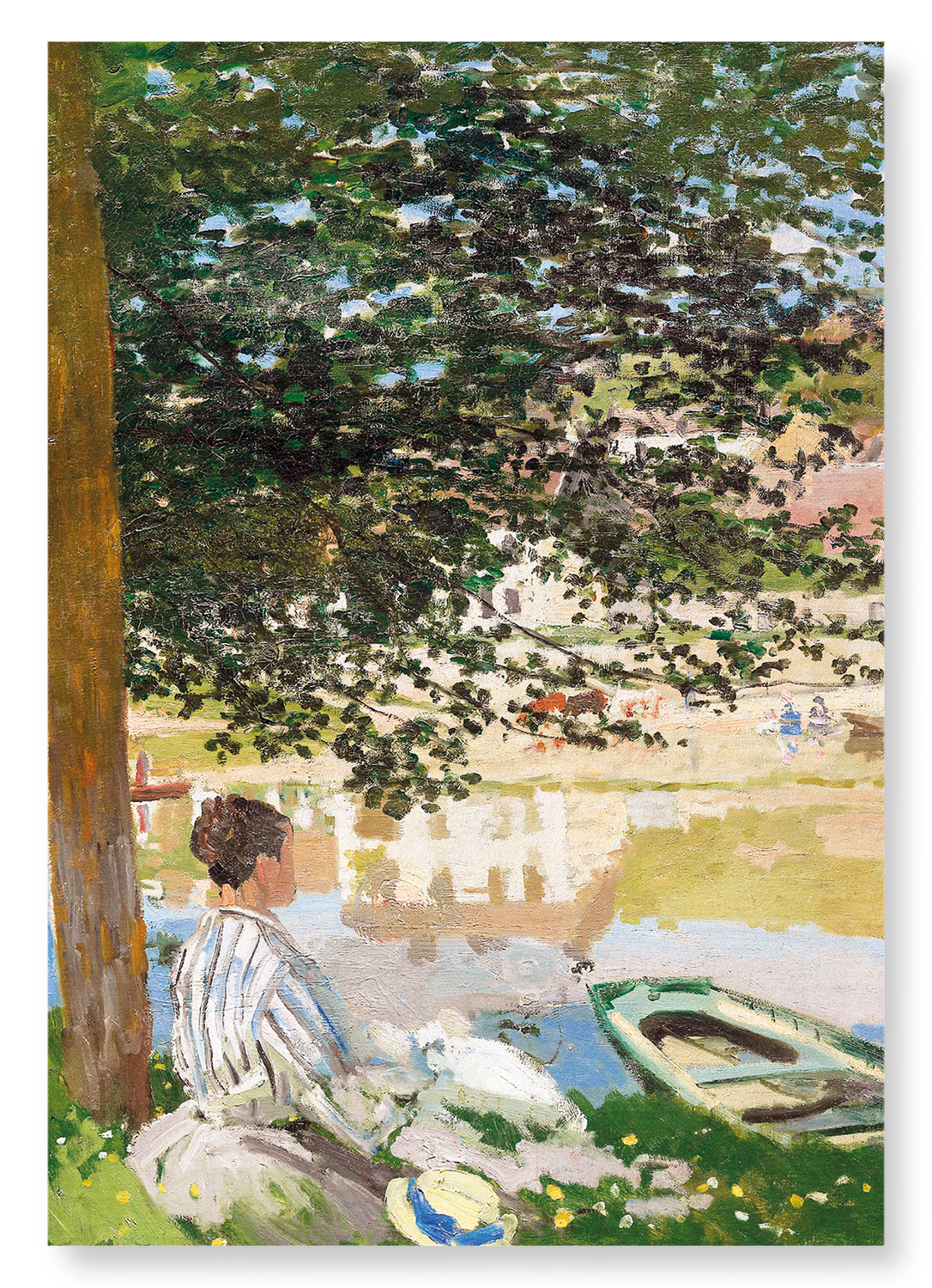 ON THE BANK OF THE SEINE (1868): Painting Art Print