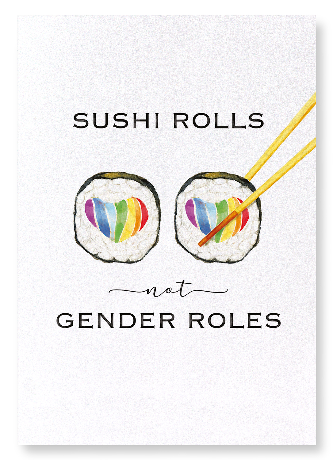 SUSHI NOT GENDER ROLE: Watercolour Art Print