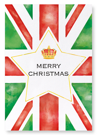 MERRY XMAS UNION JACK: Watercolour Art Print
