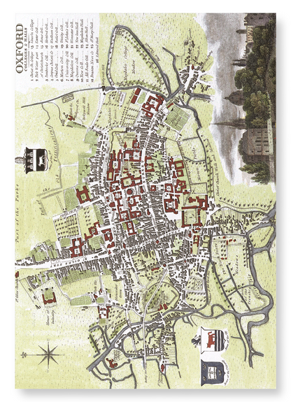 OXFORD (1806): Antique Map Art Print
