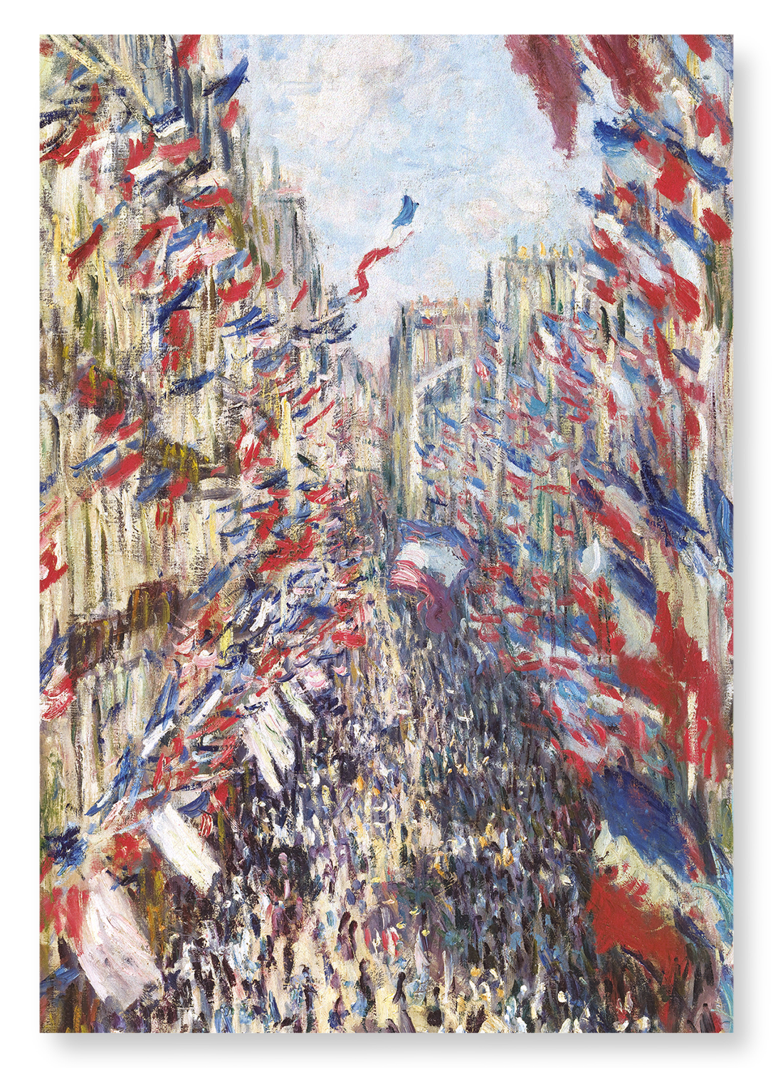 LA RUE MONTORGUEIL IN PARIS BY MONET: Painting Art Print