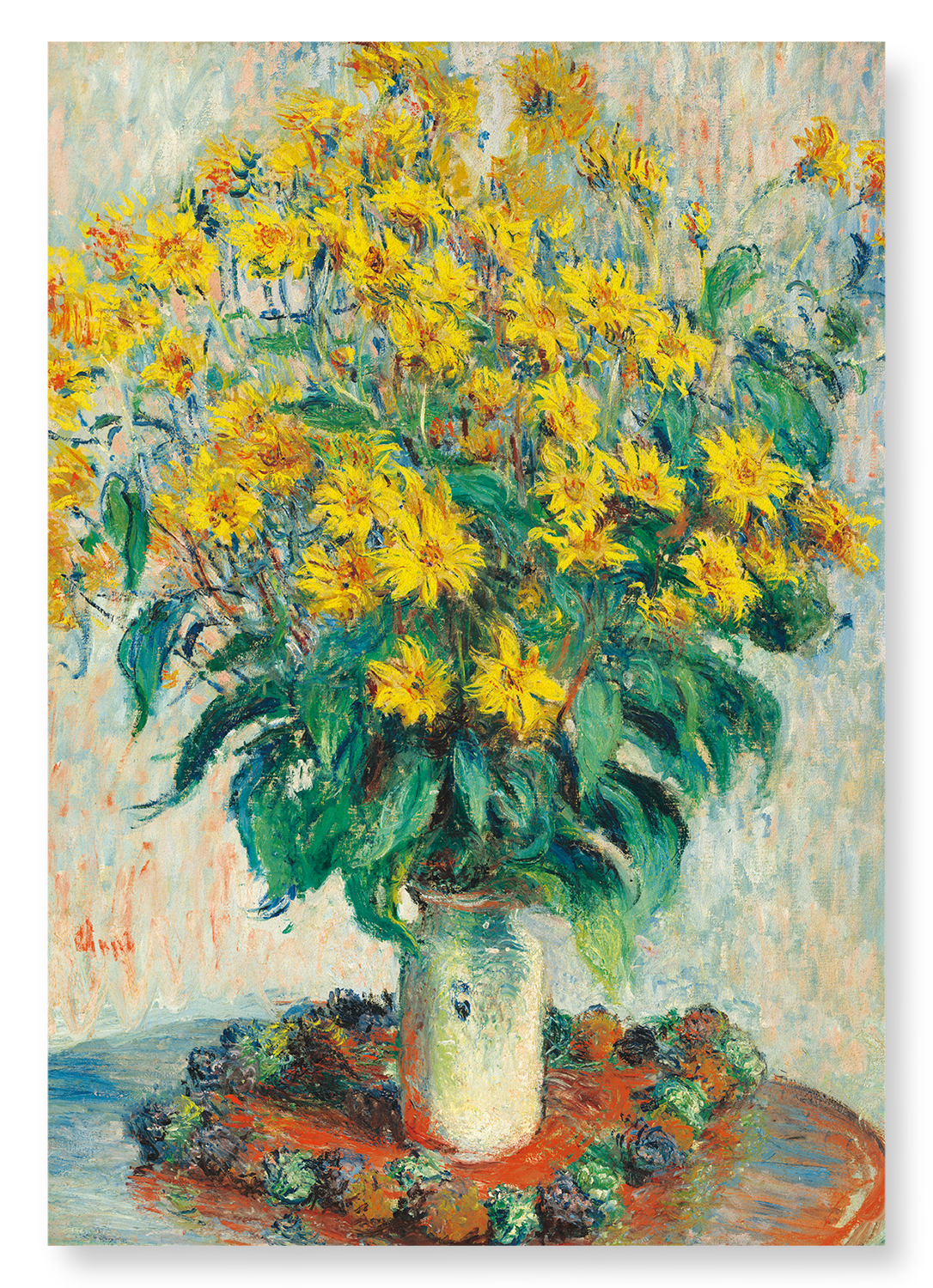 JERUSALEM ARTICHOKE FLOWERS (1880): Painting Art Print