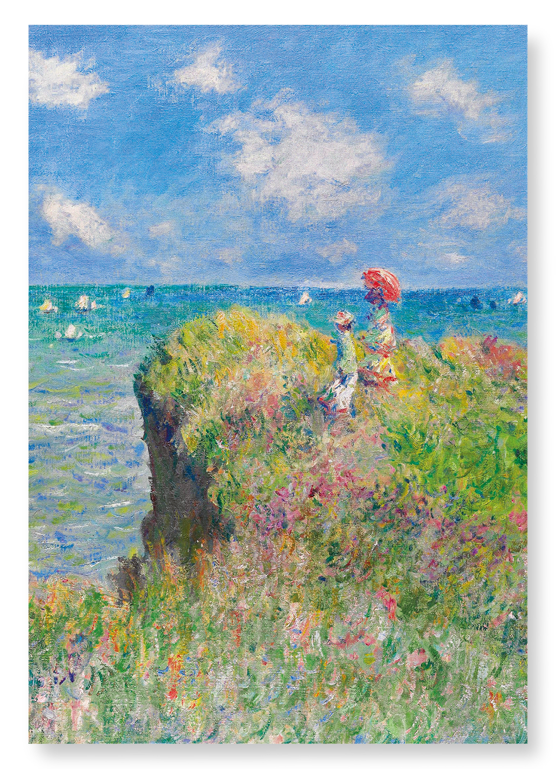CLIFF WALK AT POURVILLE (1882): Painting Art Print