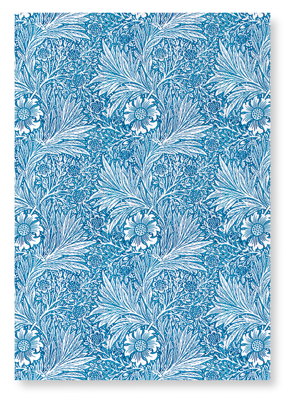 BLUE MARIGOLD: Pattern Art Print