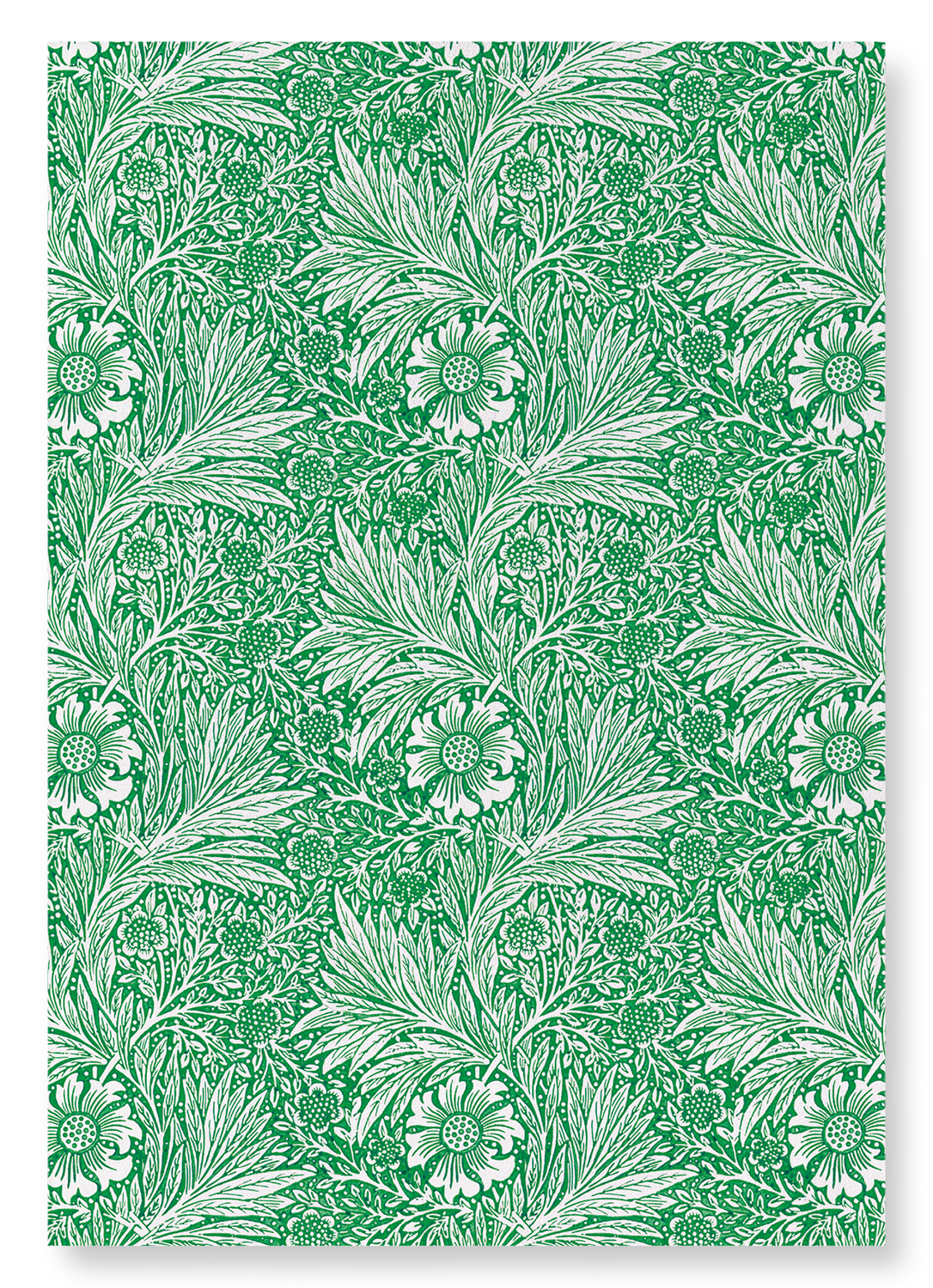 GREEN MARIGOLD: Pattern Art Print