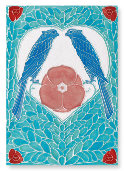 TWO BIRDS BY MINTON: Painting Art Print