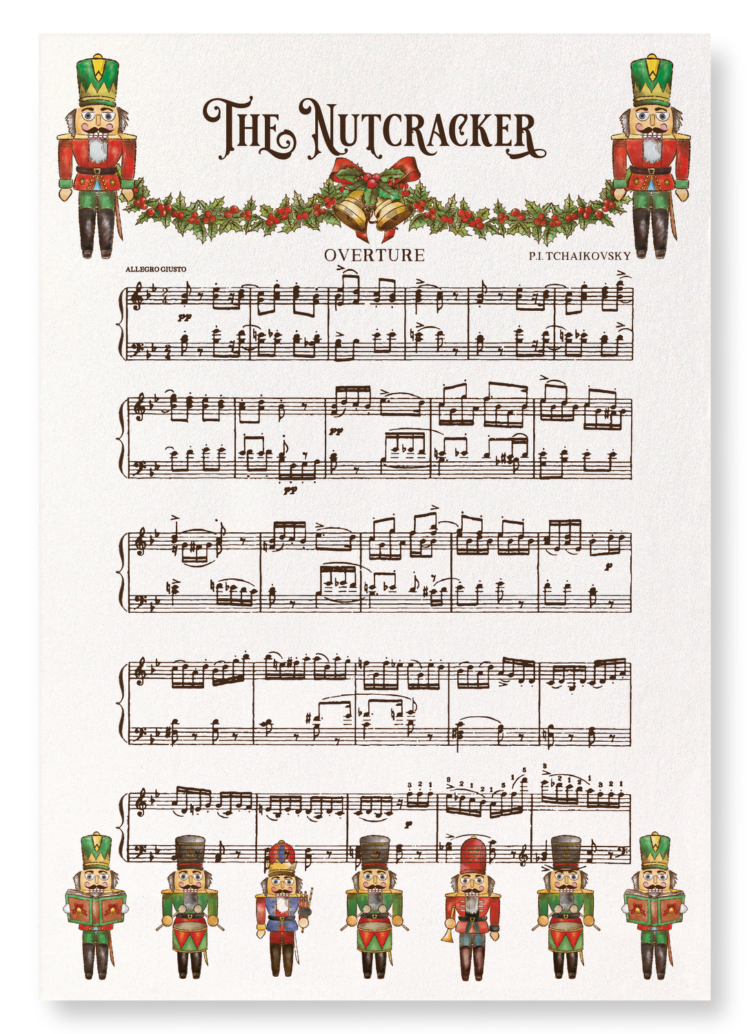 NUTCRACKER MUSIC SCORE: Victorian Art Print