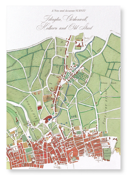 ISLINGTON MAP (1755): Antique Map Art Print