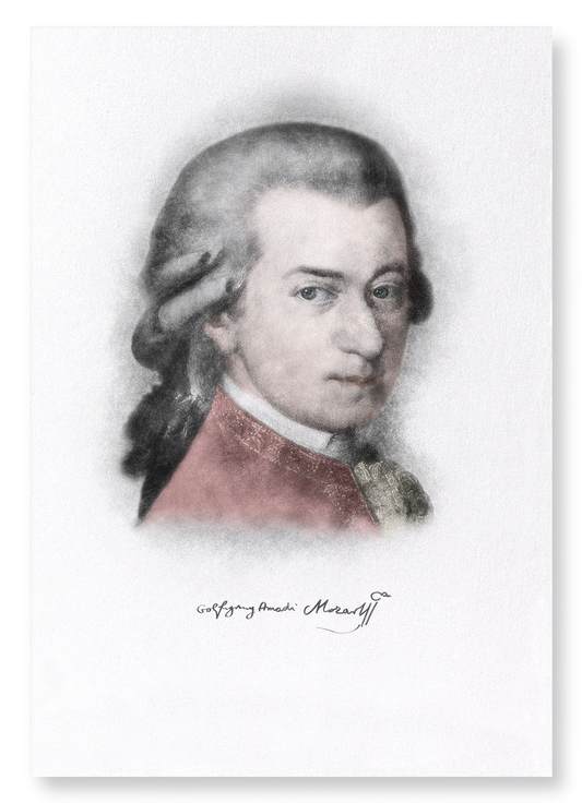 PORTRAIT OF MOZART: Charcoal Art Print