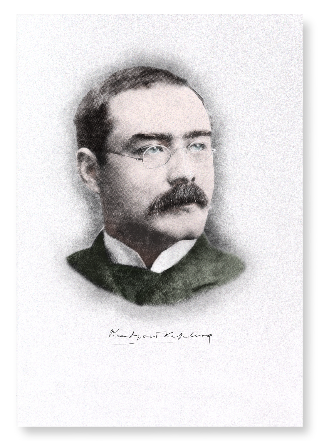 PORTRAIT OF KIPLING: Charcoal Art Print