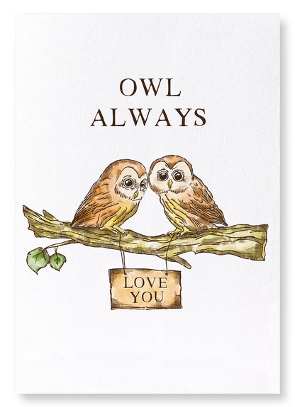 OWL ALWAYS LOVE YOU: Victorian Art Print