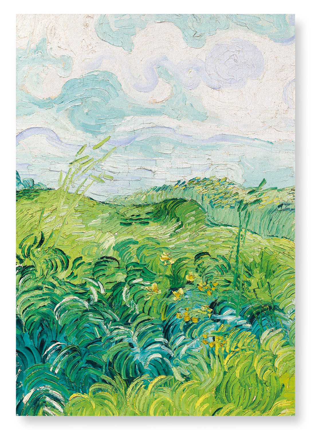 GREEN WHEAT FIELDS AUVERS (1890): Painting Art Print