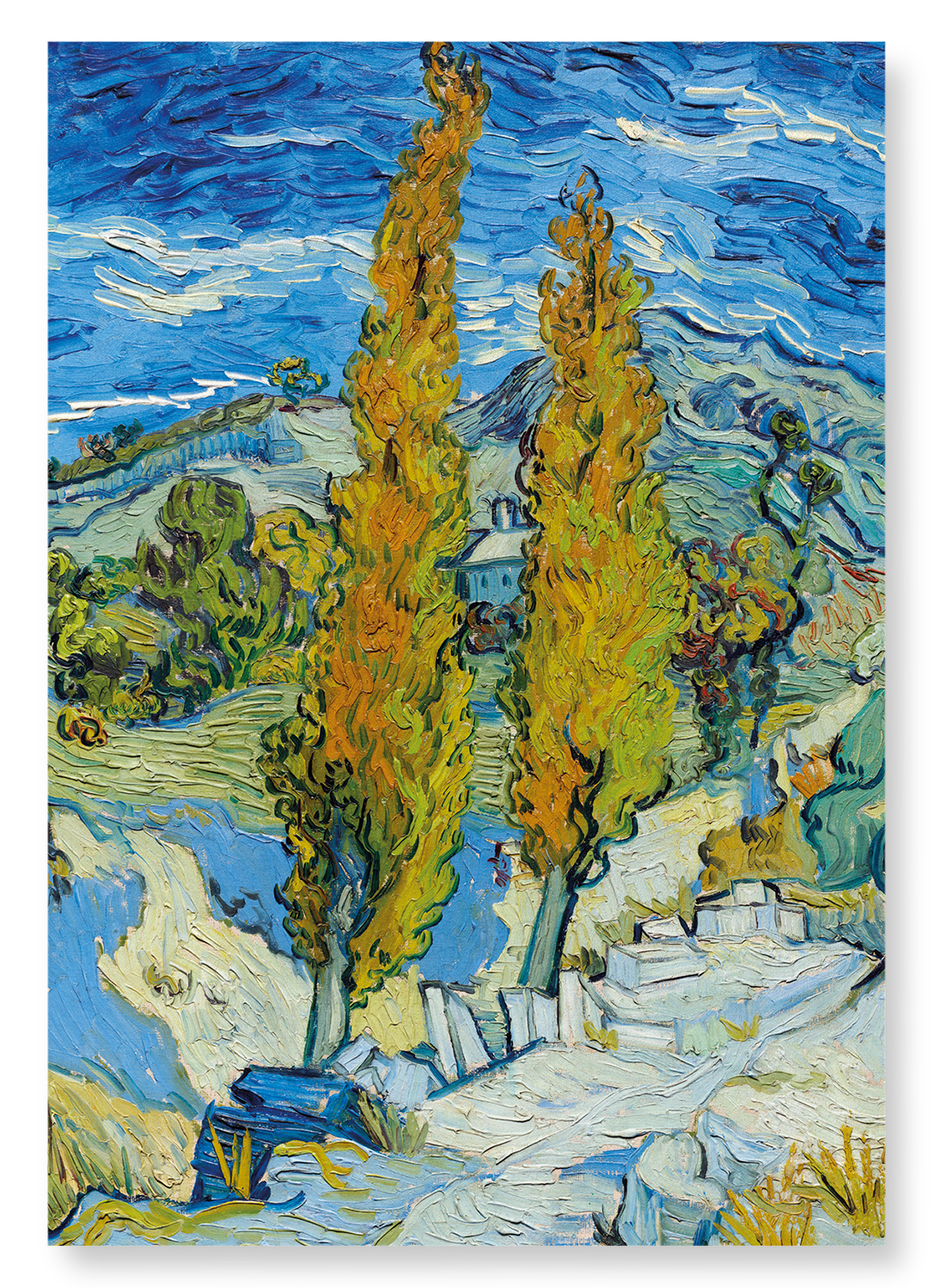 THE POPLARS AT SAINT-RÉMY (1889): Painting Art Print