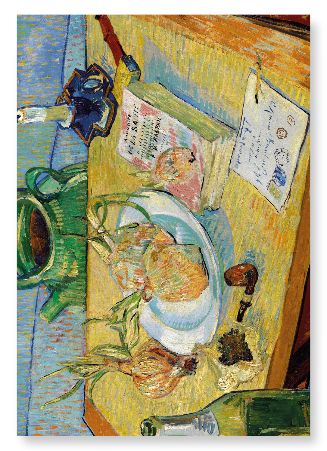 STILL LIFE WITH A PLATE OF ONIONS (1889): Painting Art Print