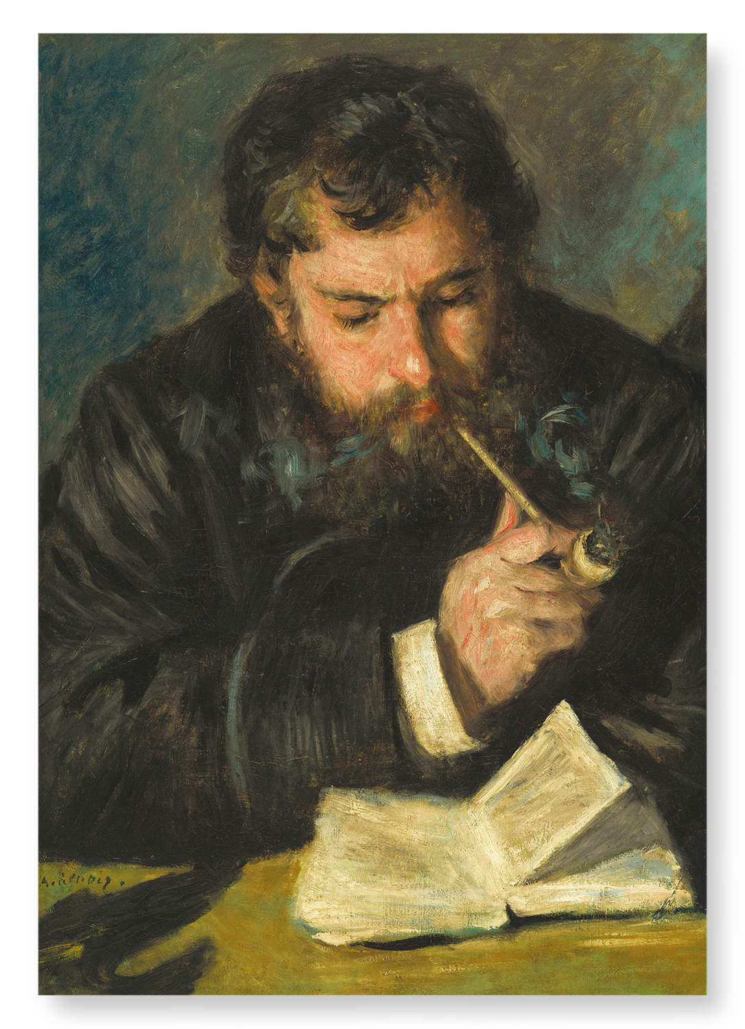 PORTRAIT OF CLAUDE MONET (1872): Painting Art Print