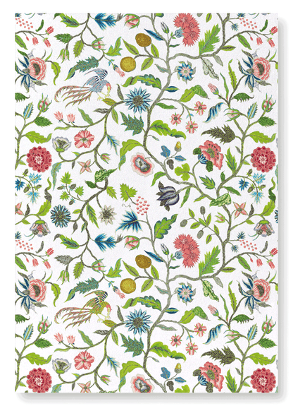 COVERLET EMBROIDERY ON WHITE (18TH C.): Pattern Art Print