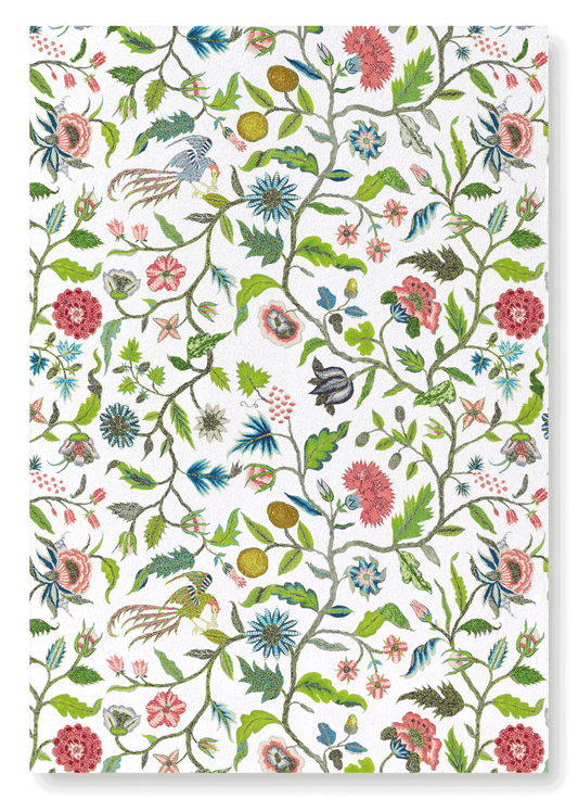 COVERLET EMBROIDERY ON WHITE (18TH C.): Pattern Art Print