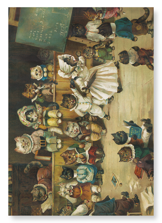 CATS AT SCHOOL: Painting Art Print