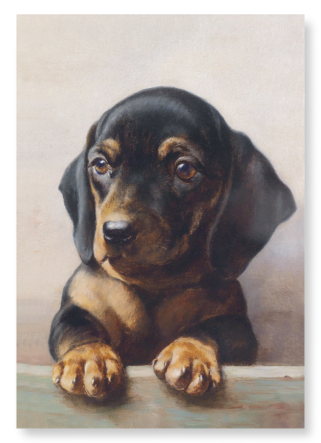 YOUNG DACHSHUND: Painting Art Print