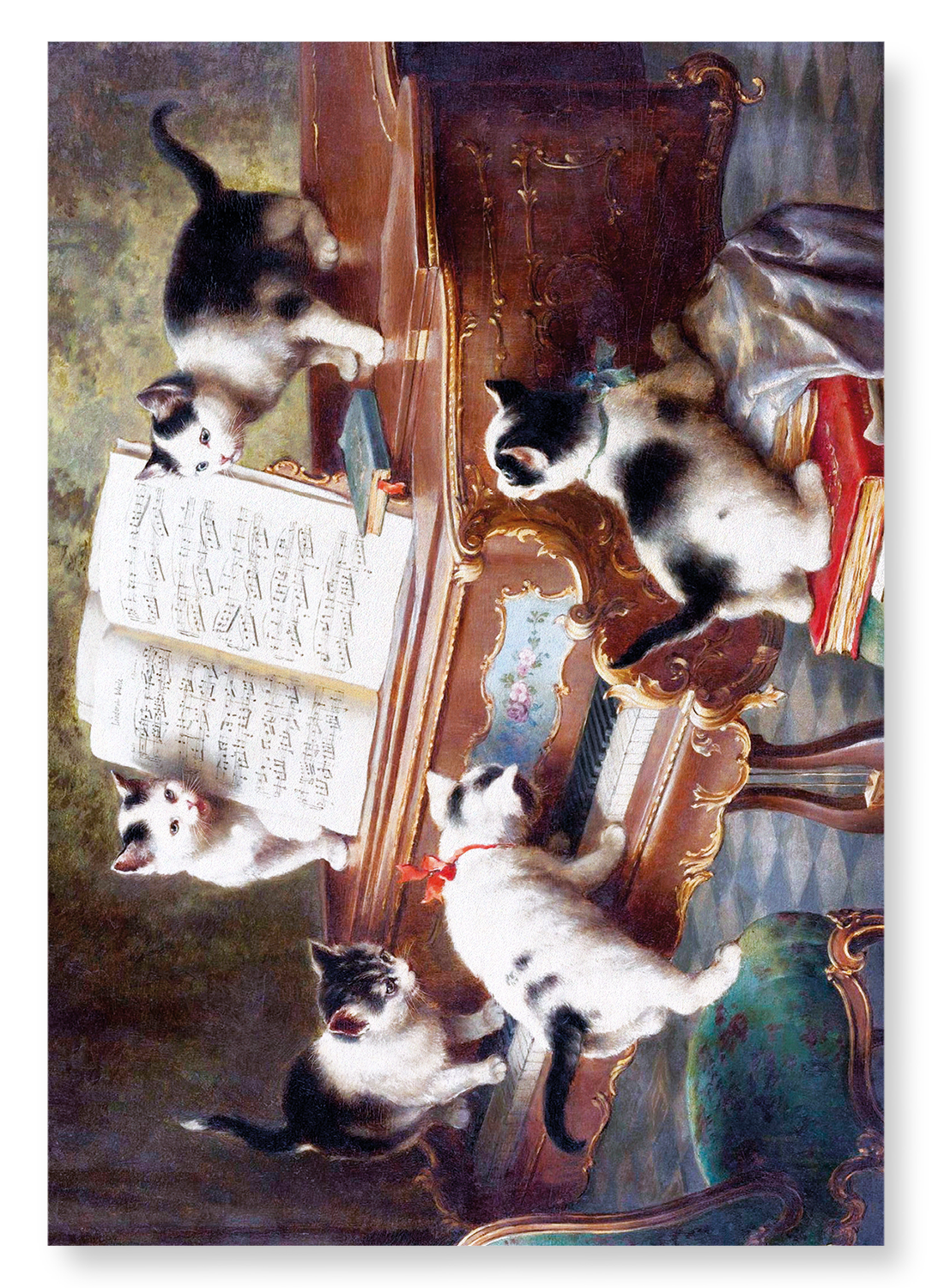 CATS AND MUSIC: Painting Art Print