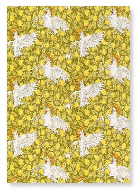 COCKATOO AND LEMONS (1897) : Pattern Art Print