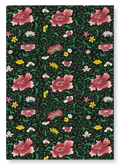 PEONIES AND CHRYSANTHEMUMS : Pattern Art Print