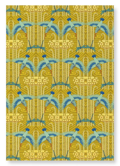 KINGFISHER AND DRAGONFLIES (1897) : Pattern Art Print
