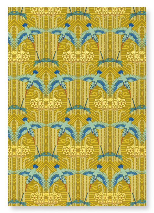 KINGFISHER AND DRAGONFLIES (1897) : Pattern Art Print
