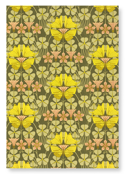 BUTTERFLIES AND CLOVERS (1897) : Pattern Art Print