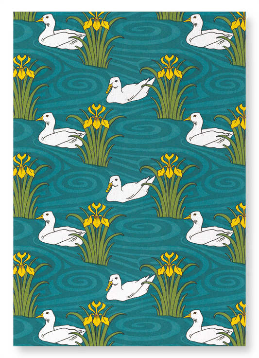 DUCKS AND WATER IRISES (1897) : Pattern Art Print