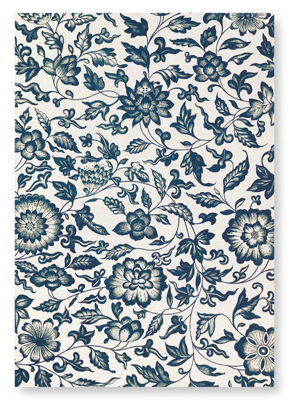 FLORAL BLUE AND WHITE MOTIF : Pattern Art Print