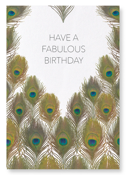 FABULOUS PEACOCK BIRTHDAY: Painting Art Print