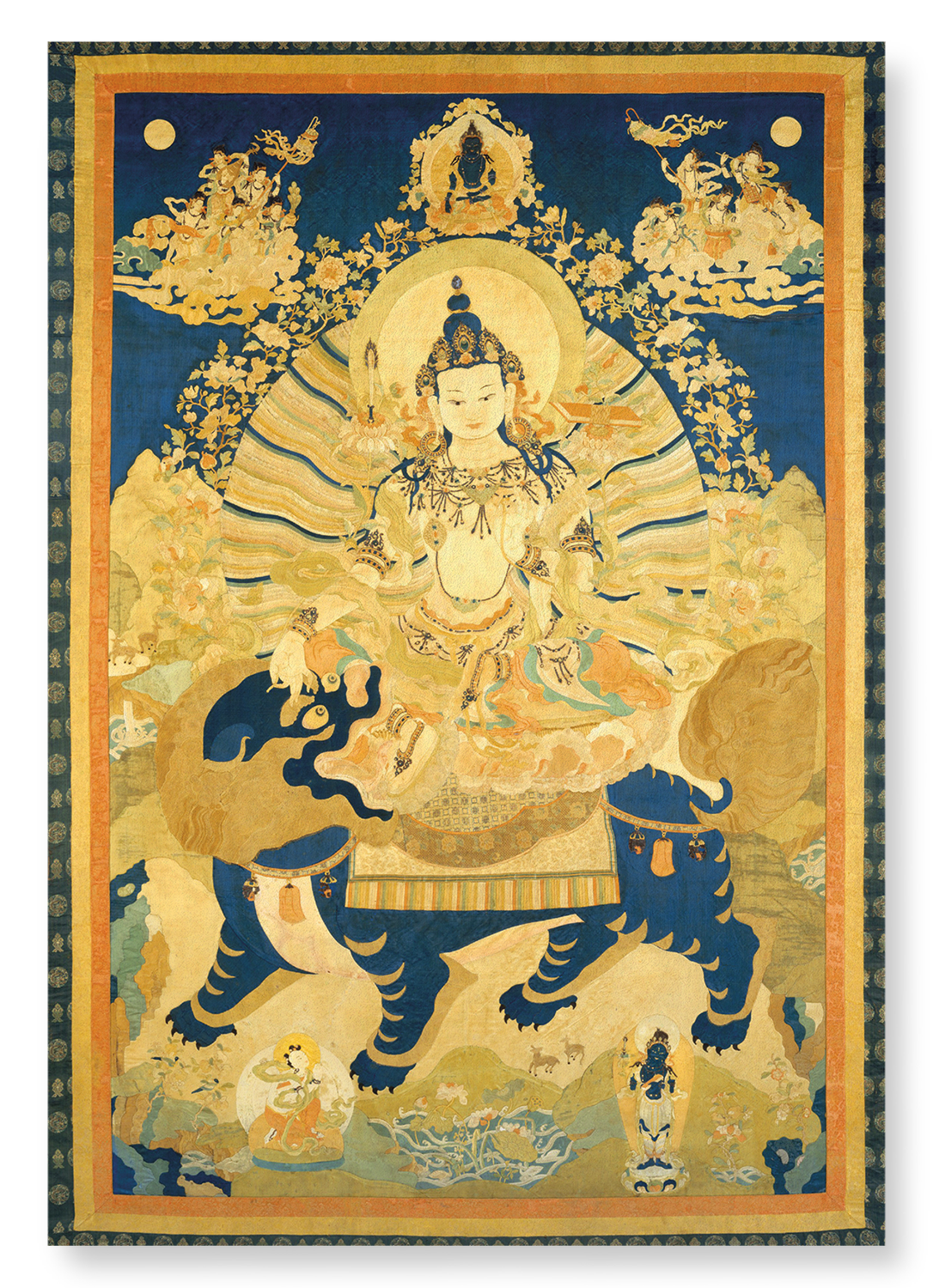 MANJUSHRI BODHISATTVA OF WISDOM (17TH-18TH C.): Painting Art Print