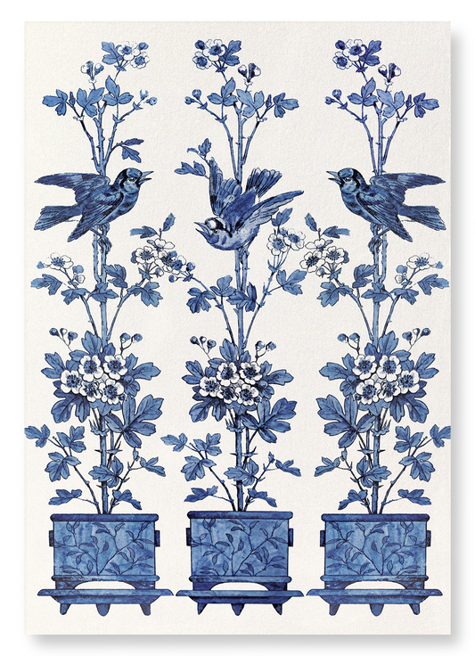 MINTON TILES BIRDS AND FLOWERS (LATE 19TH C.): Painting Art Print