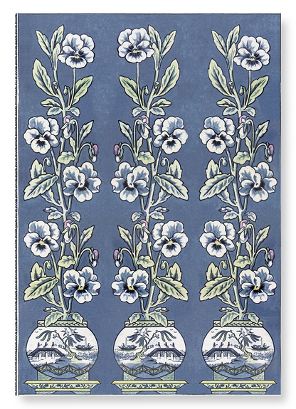 MINTON HOLLINS FLOWERS IN POTS (LATE 19TH C.): Painting Art Print