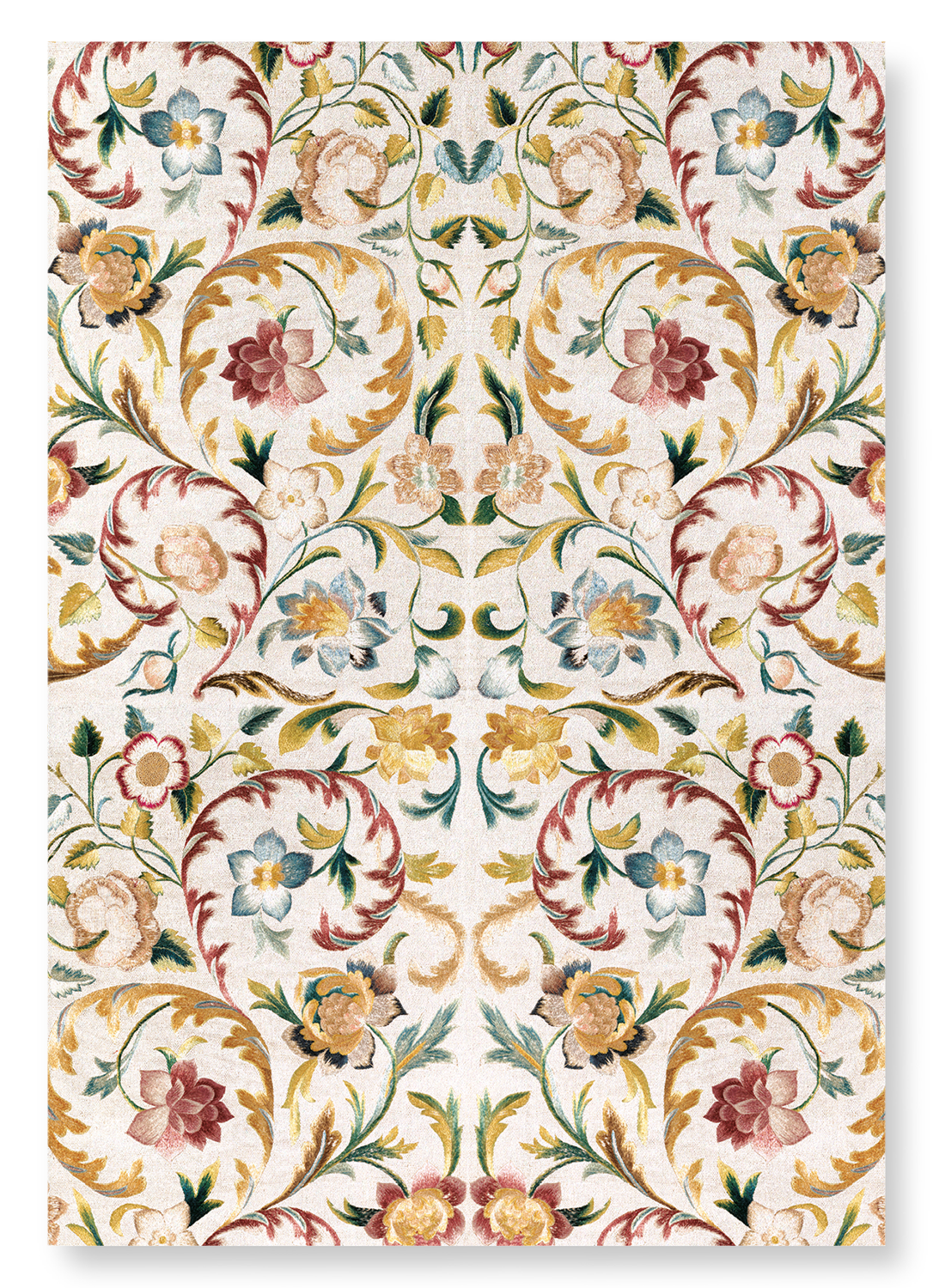 ITALIAN EMBROIDERED PANEL (19TH C): Pattern Art Print