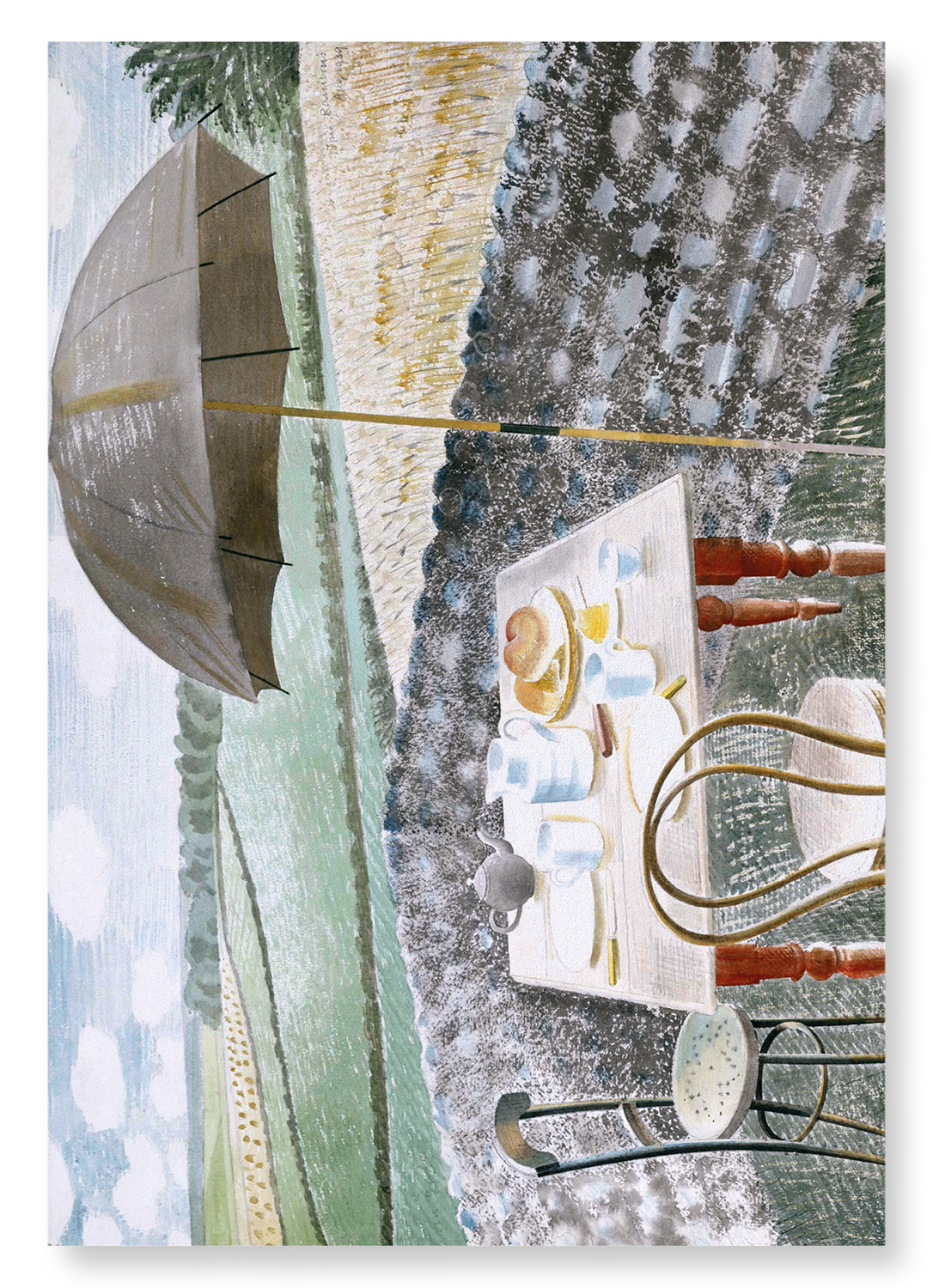 TEA AT FURLONGS (1939): Painting Art Print