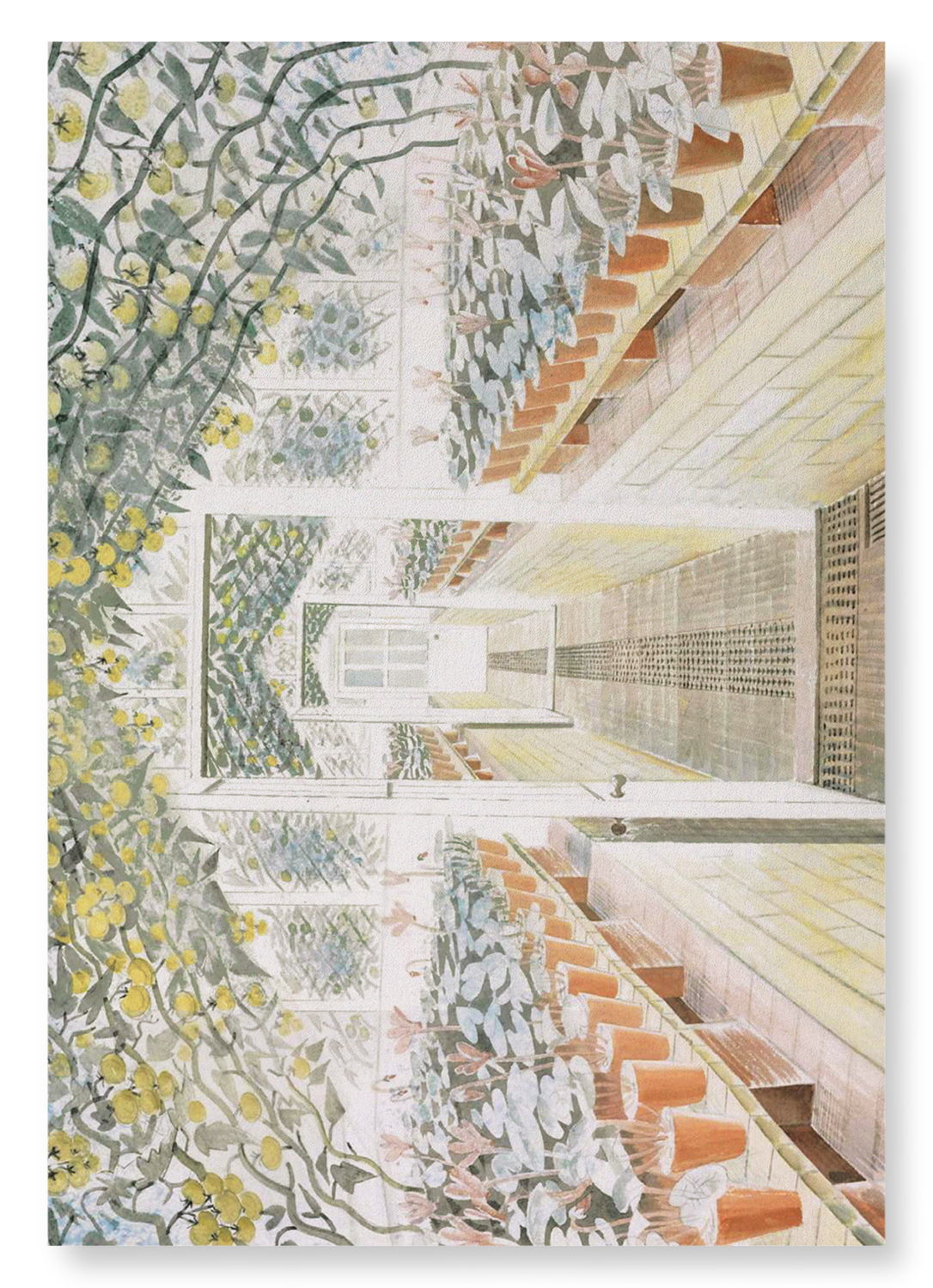 THE GREENHOUSE: CYCLAMEN AND TOMATOES (1935): Painting Art Print