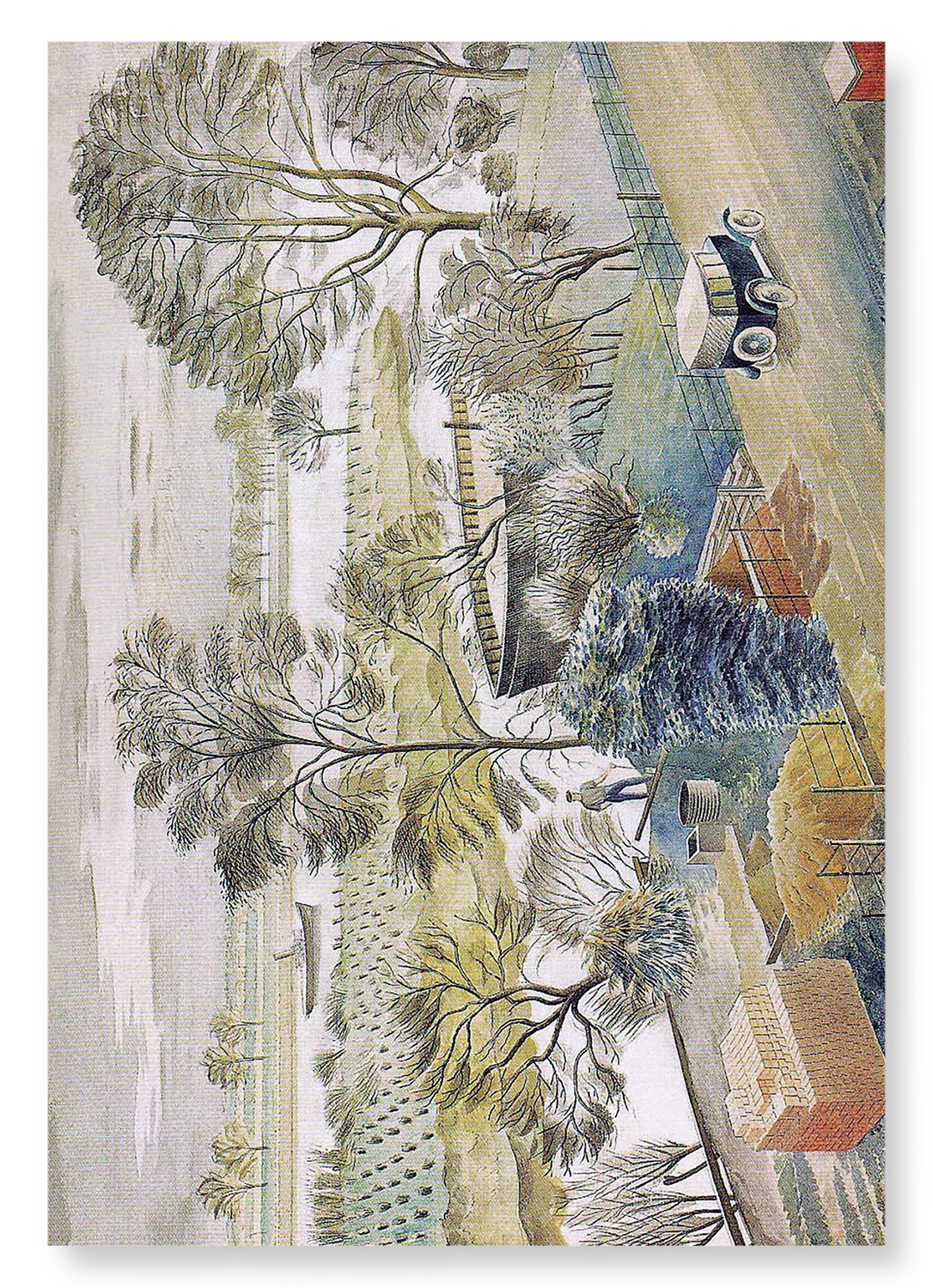 CHISWICK EYOT (1933): Painting Art Print