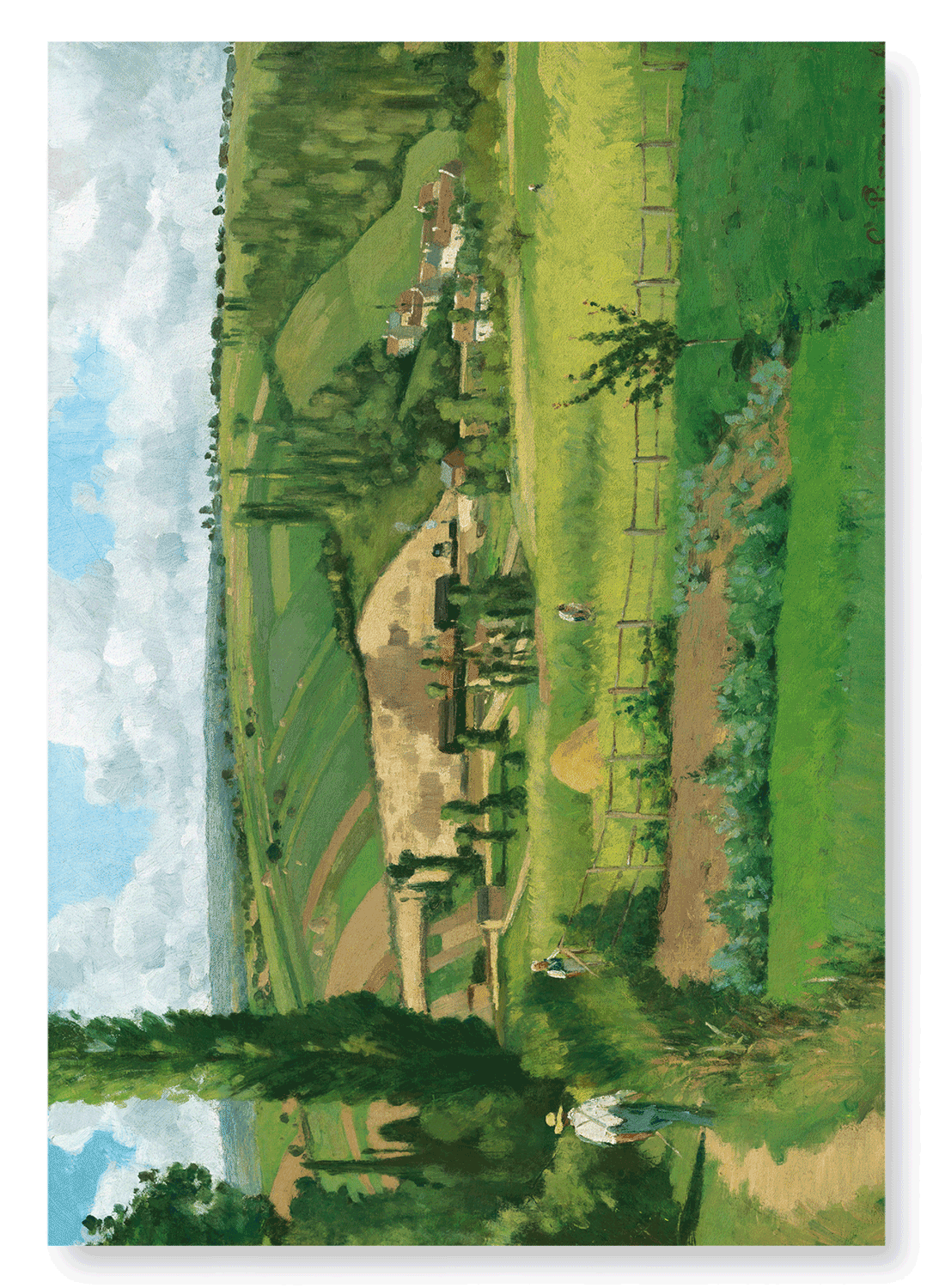 LANDSCAPE AT LES PÂTIS, PONTOISE (1868): Painting Art Print