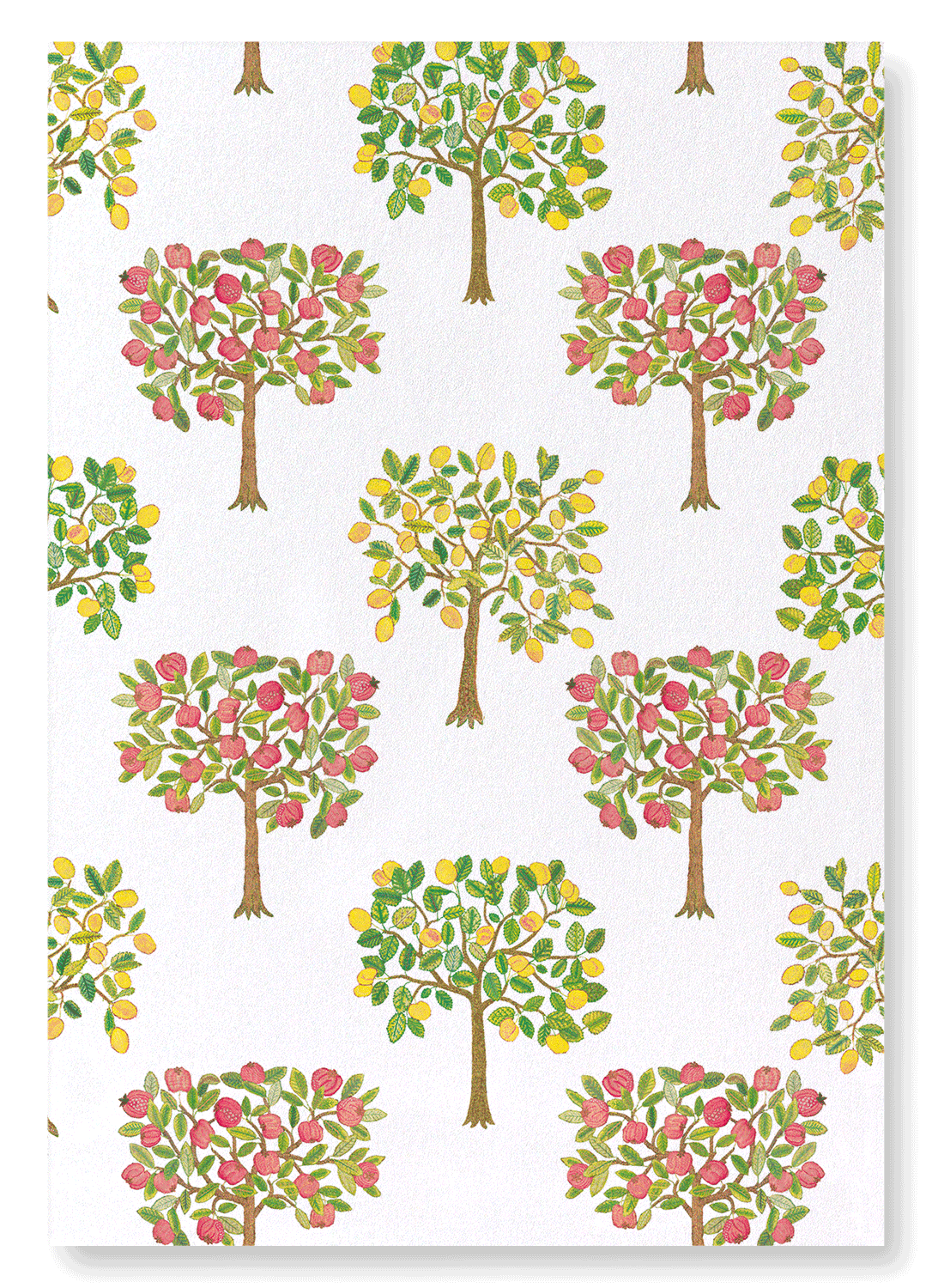 POMEGRANATE AND LEMON TREES ON WHITE (16TH C.): Pattern Art Print