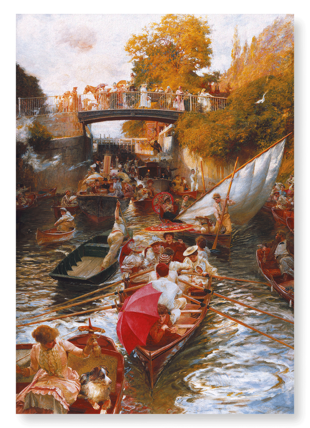 BOULTERS LOCK SUNDAY AFTERNOON (1882-1897): Painting Art Print