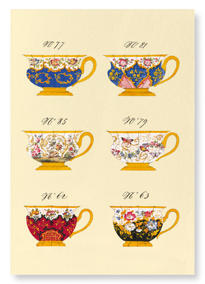FRENCH TEA CUP SET B (C. 1825-1850): Painting Art Print