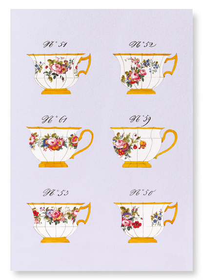 FRENCH TEA CUP SET C (C. 1825-1850): Painting Art Print