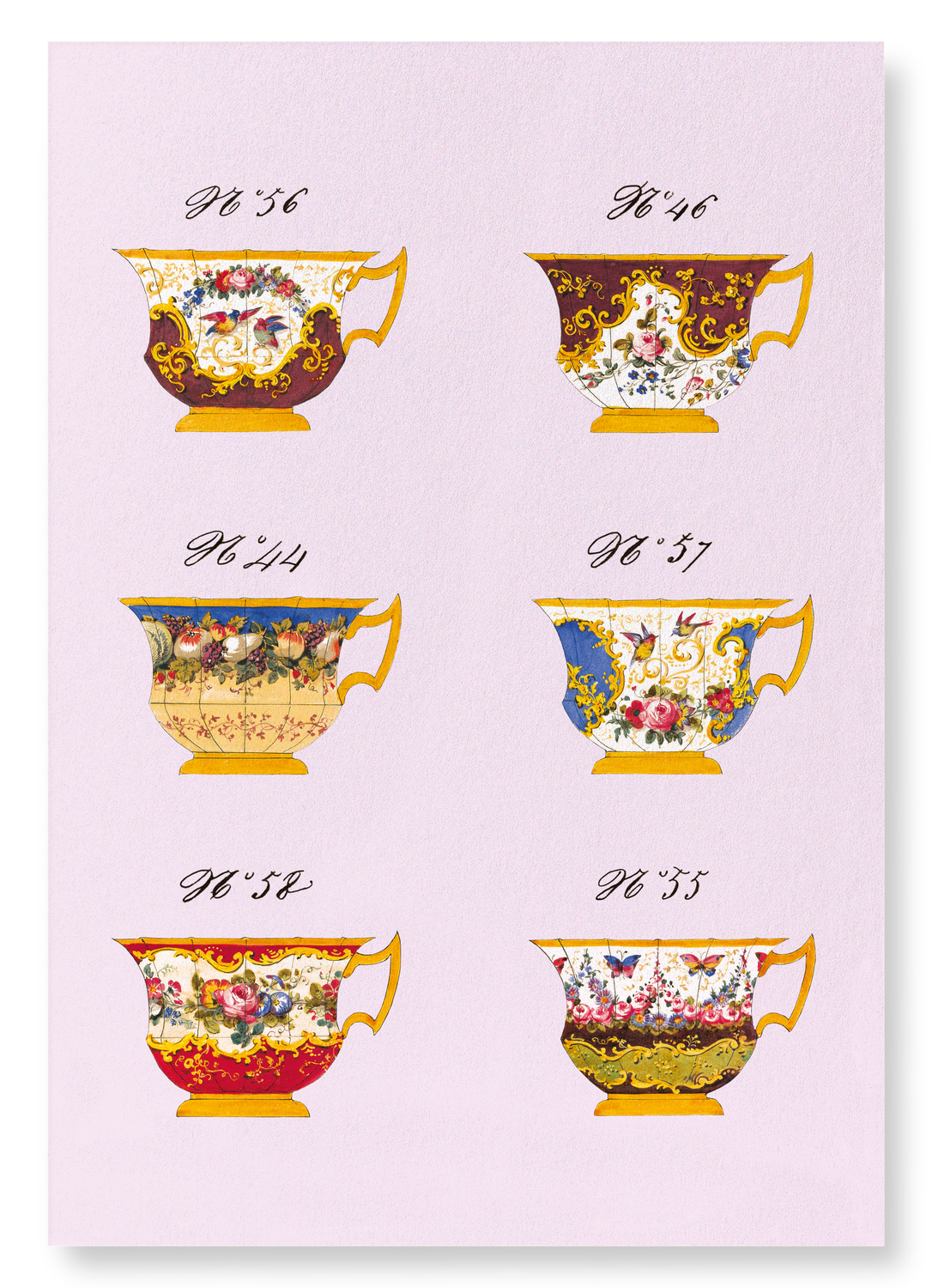 FRENCH TEA CUP SET F (C. 1825-1850): Painting Art Print