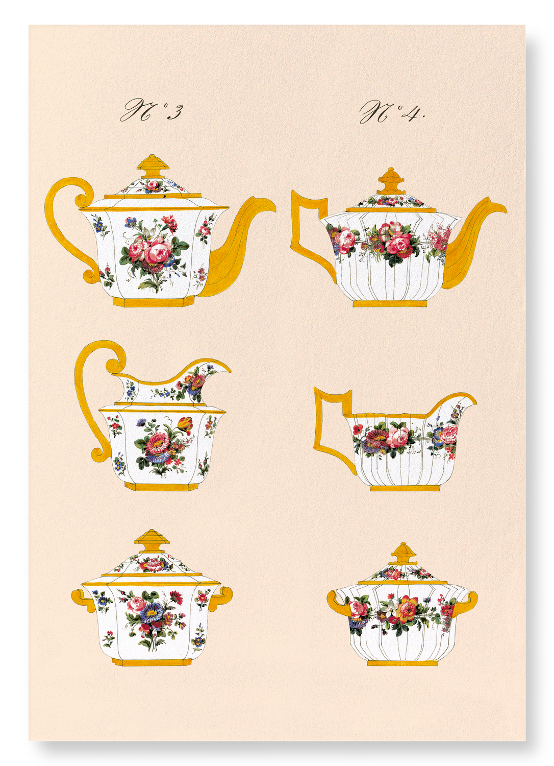 FRENCH TEA SET A (C. 1825-1850): Painting Art Print
